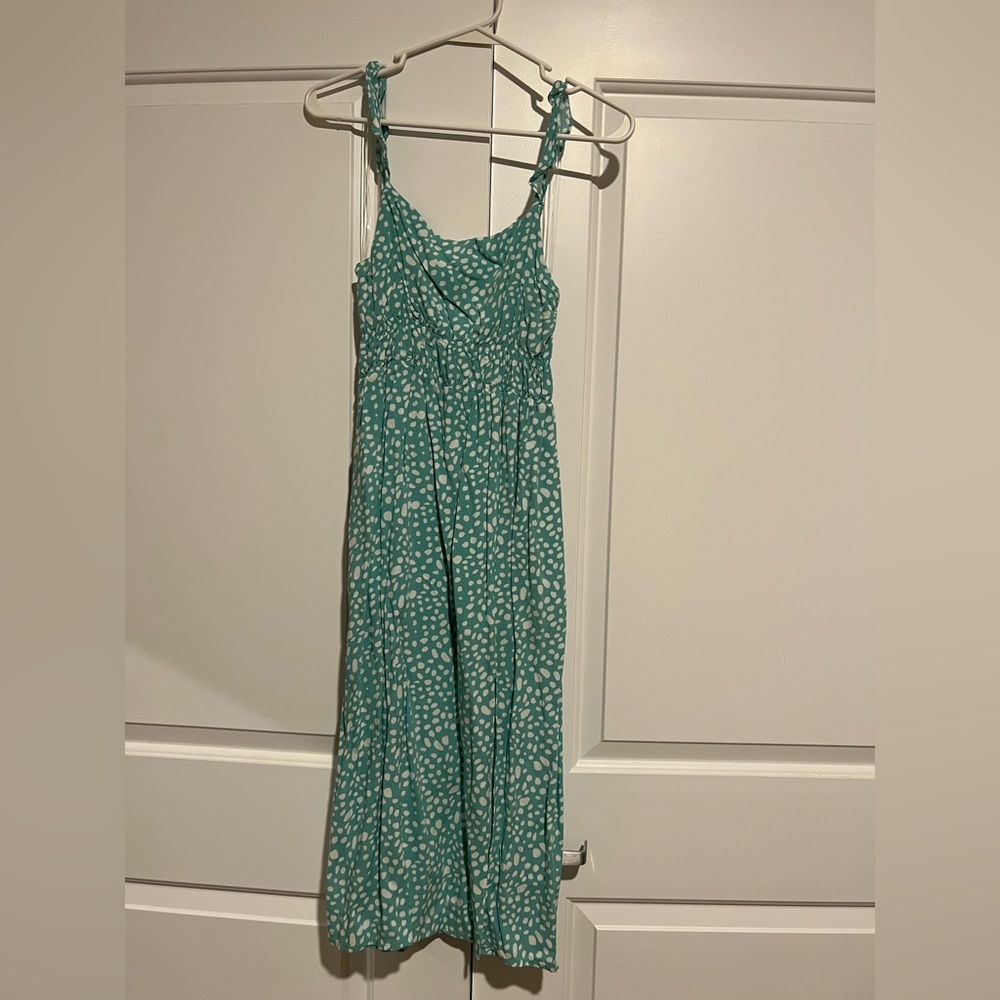 Pink Lily dress. Only worn once. Light blue with white dots.